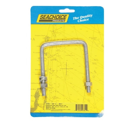 Seachoice Structural Bolt, Galvanized Steel, 1 3/4 in L 57351